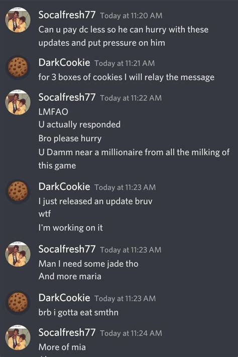 dark cookie actually responded : r/SummertimeSaga .